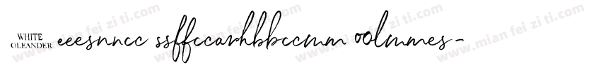 White Oleander Upri字体转换